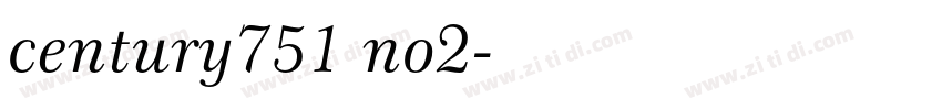 century751 no2字体转换